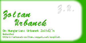 zoltan urbanek business card